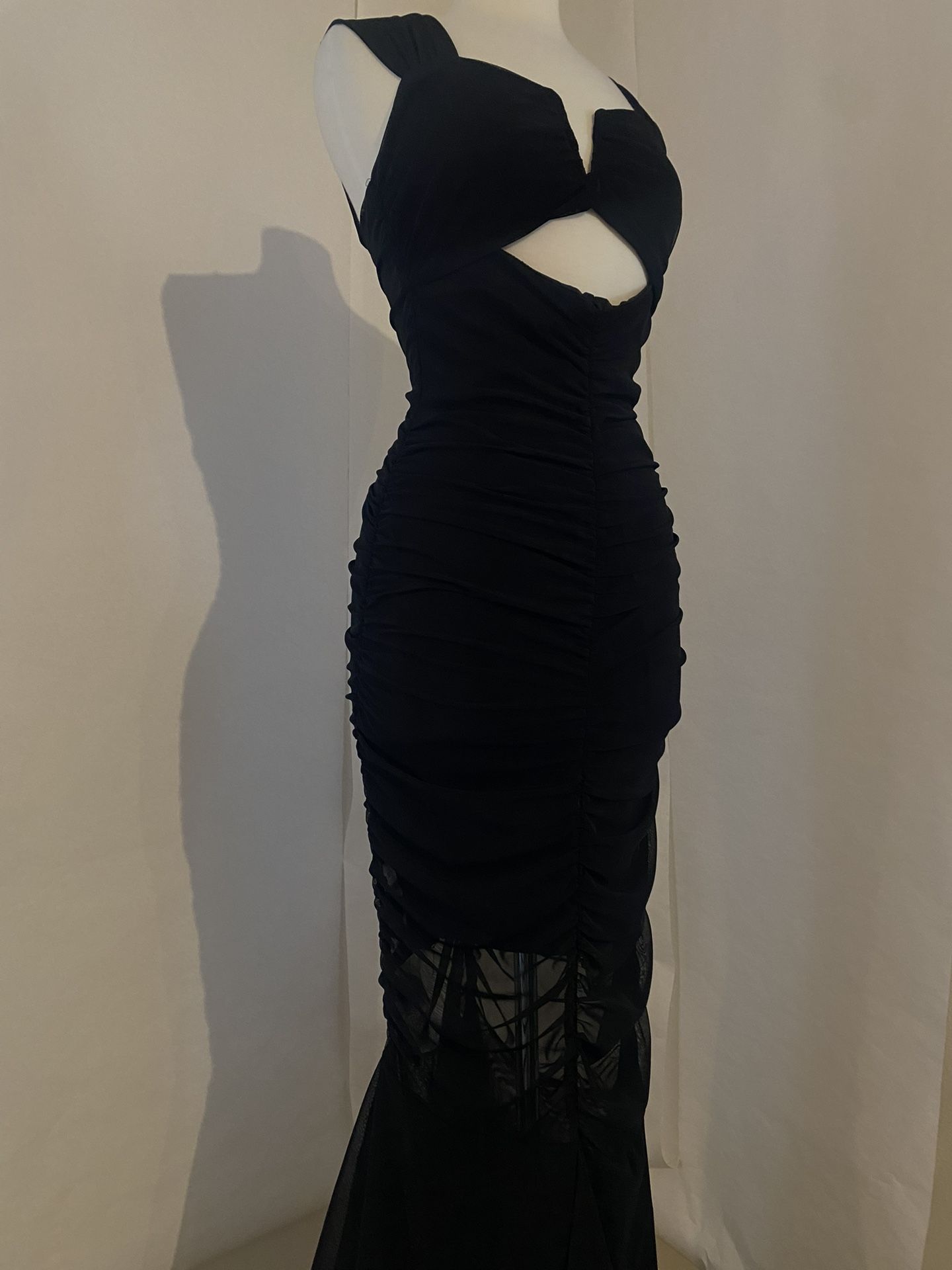 Black Mermaid Mesh Dress