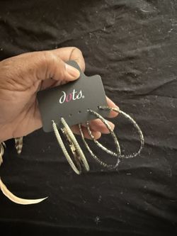 Silver Hoop Earrings – Brand New, Never Worn