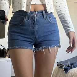 Levi’s Blue 501 Denim Shorts