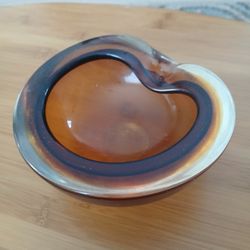 MURANO / VIKING Hand Blown Glass Dish MCM Mid  Century Modern Art