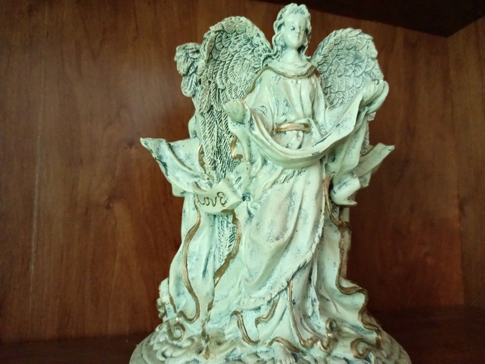 Joy , Peace,Love Angels Candle Holder Vintage 
