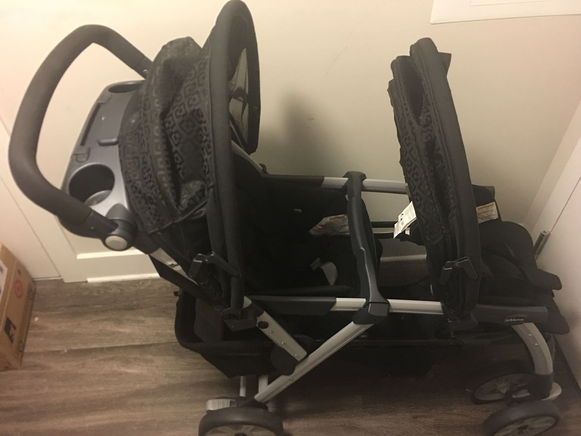 Baby Double Stroller plus Free car seat