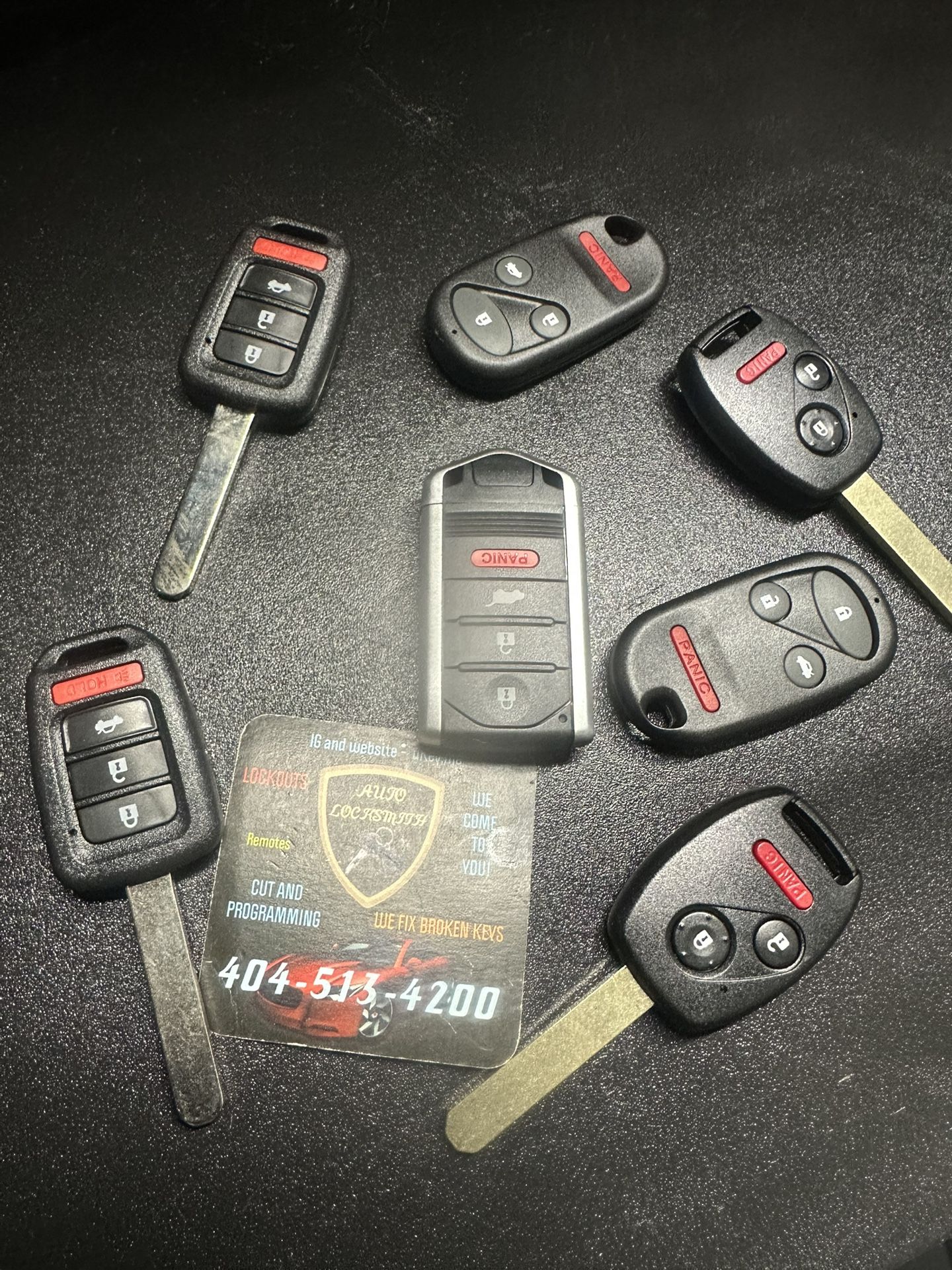 New Honda Acura Key Fobs - Smart key - Button head keys - Remotes