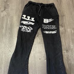 black flare sweatpants 