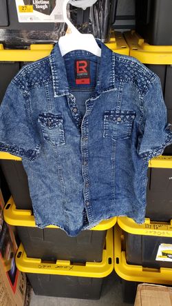 Blue button up