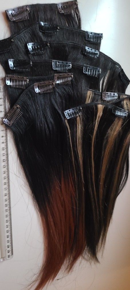 7 Pcs 10 And 12 Inch Real Hair Clip In Hair Extensions