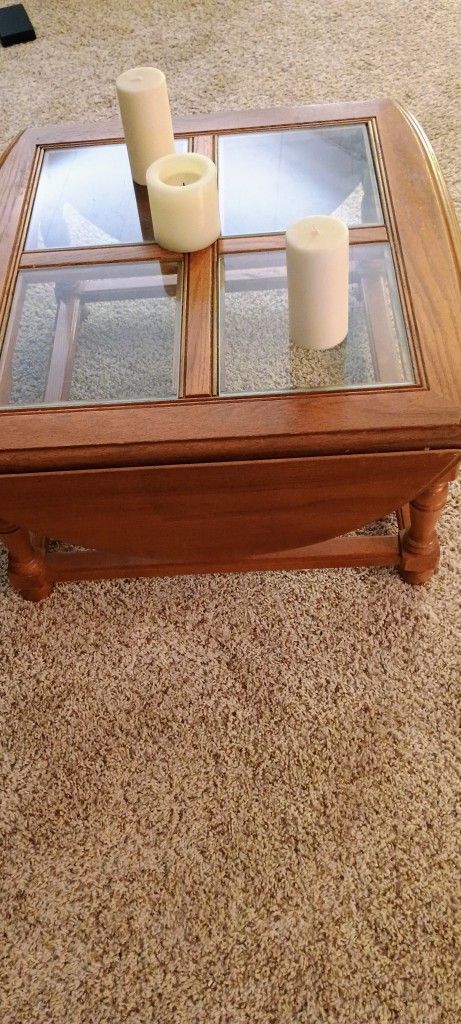 Large Coffee Table Wood And Glass