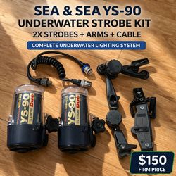 Underwater Strobe Kit (2x YS-90 + Arms + Cable) 🔥