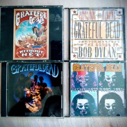 Grateful Dead 4CD Case -Without A Net, Built To Last, First Set 1(contact info removed)-1991 And Postcards, The Hanging The Songs Of Bob Dylan