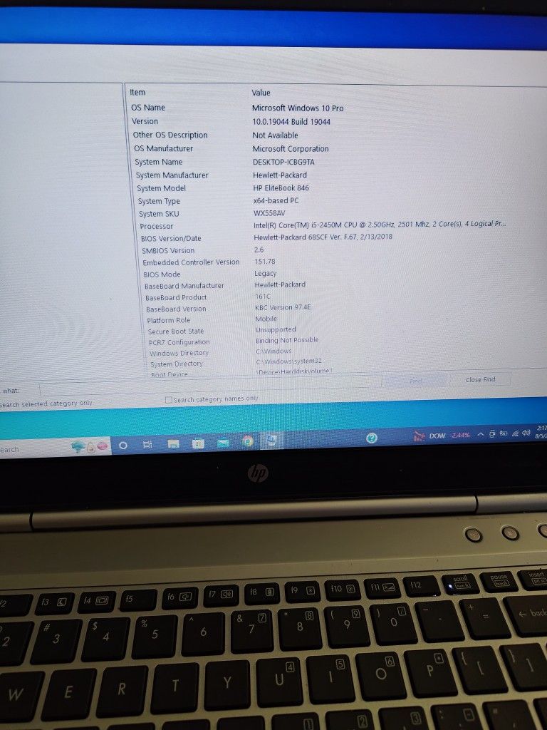 HP elite book  8460p