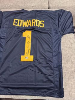 Braylon Edwards Signed Autograph Custom Jersey- Beckett Coa- Michigan Wolverines