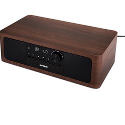 SoundBeast Stereo Shelf System with CD Player, Bluetooth, FM Radio, USB Playback, Aux in, Optical in, Alarm Clock, & Remote Control