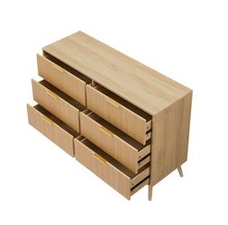 D raNew ealed Bedroom Dresser， 6 DoublenDressers with Wavyn