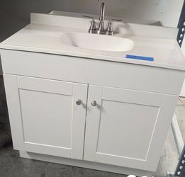36in Bathroom Vanity with Top and Faucet