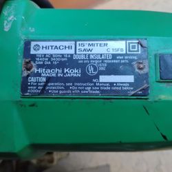 Hitachi C15fb 15 In Miter Chop Saw