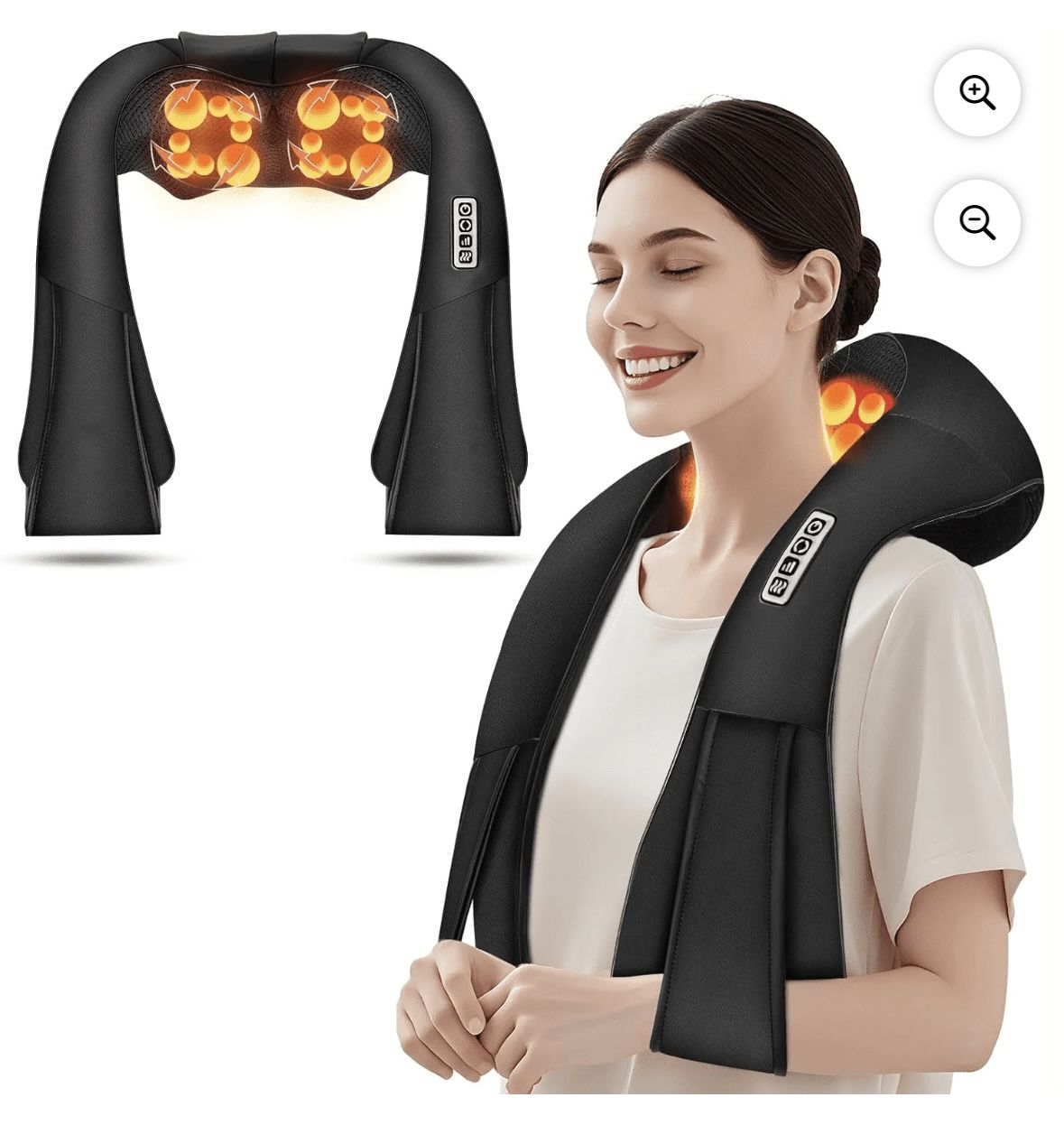 Brand New XIAOTONG Shiatsu Neck Massager with Heat, Deep Tissue Kneading Back and Shoulder Massager, Gifts for Mom & Dad