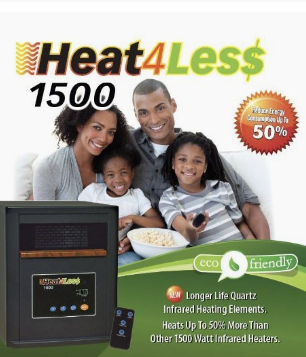 Heat 4 Less- 1500 Inferred Floor Heater
