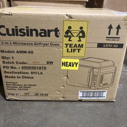 Cuisinart Countertop AMW-60 3-in-1 Microwave Airfryer Oven, Black