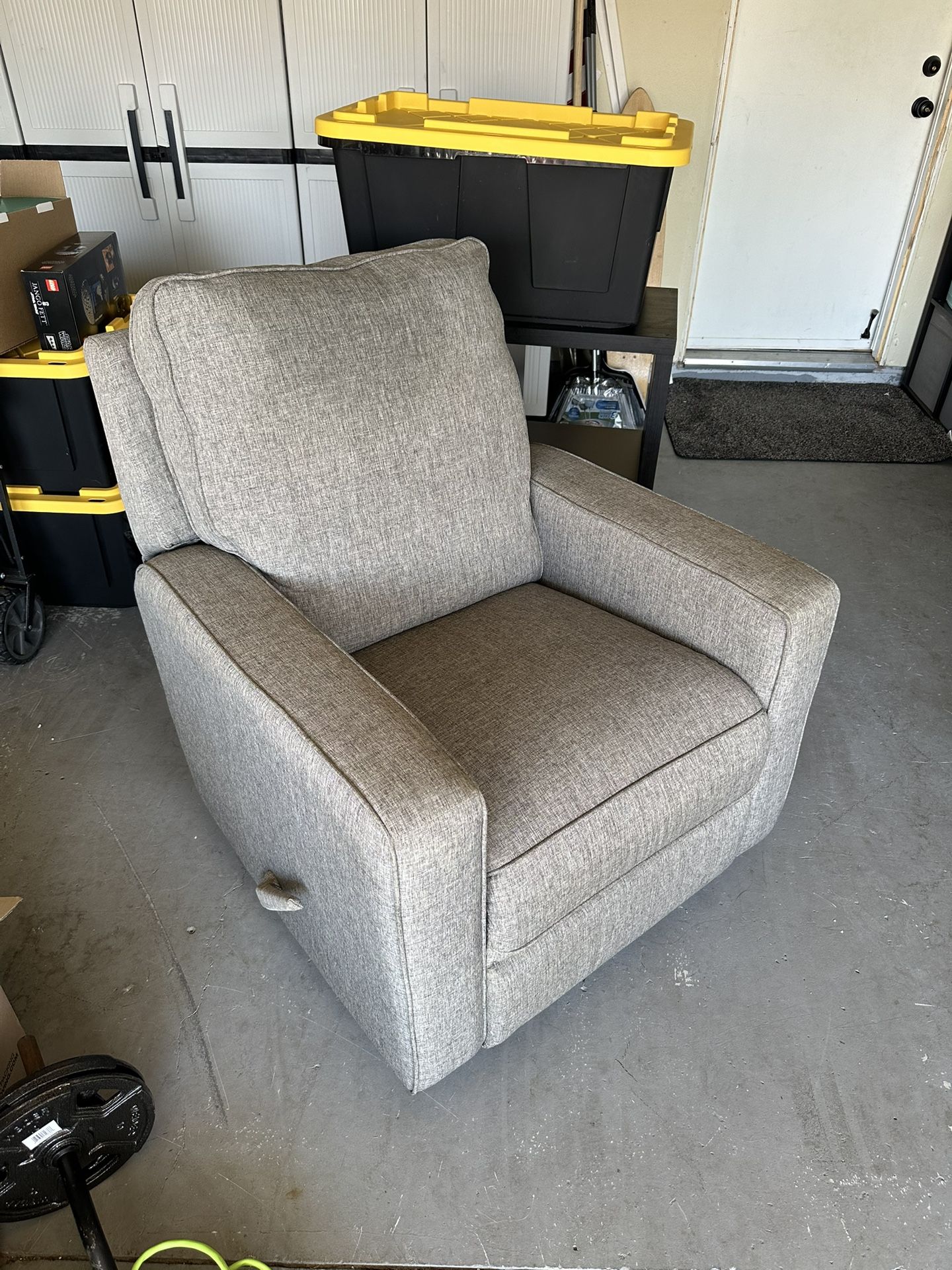Beige Glider Recliner