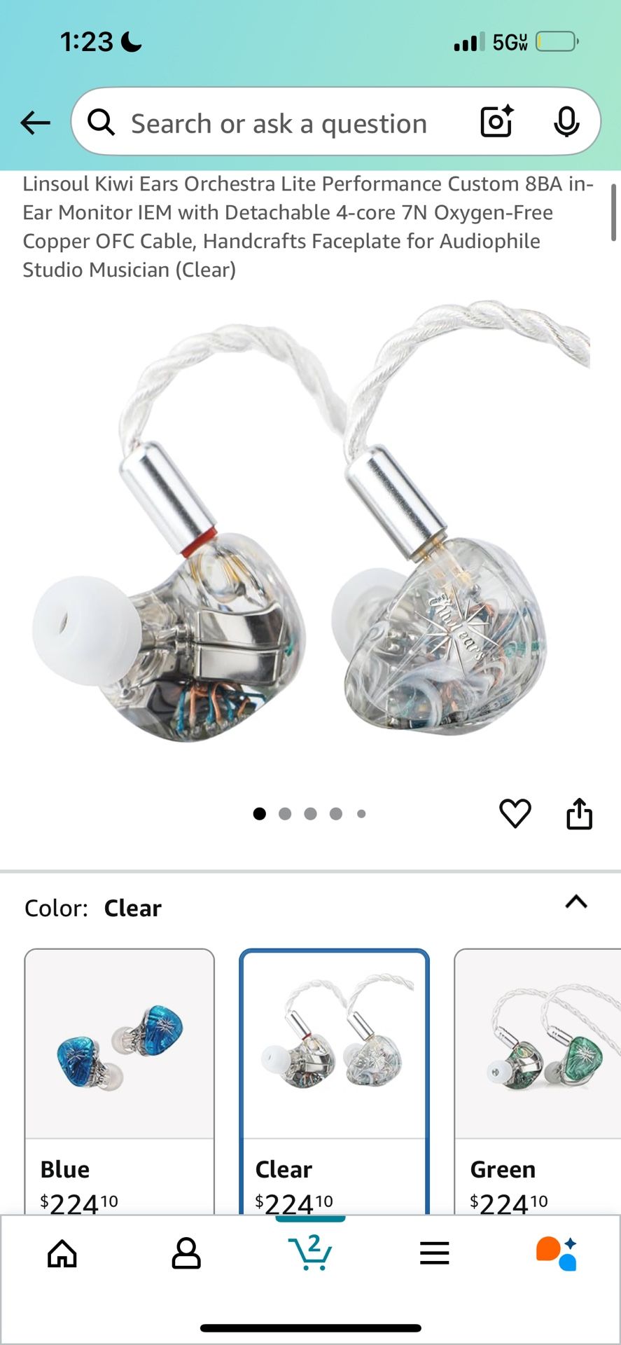 Kiwi Orchestra Lite Iem (clear Resin Build)
