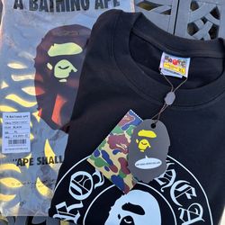 Bape x Chrome Hearts black tee shirt