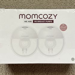 Momcozy M5 Double Wearable Breast Pump - White NEW Sealed