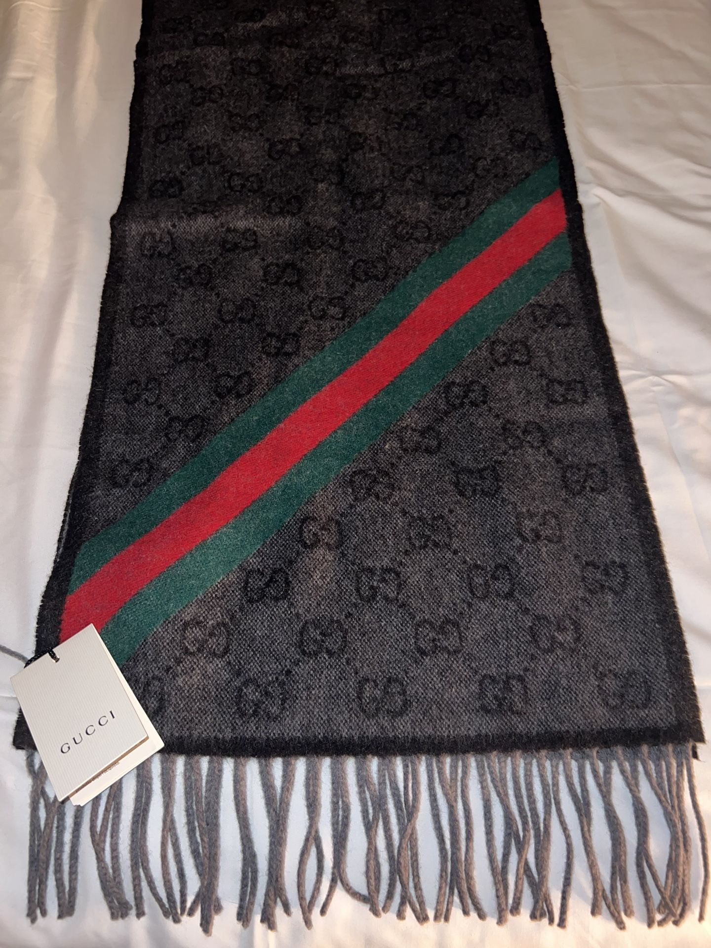 NWT GUCCI New Nikky Wool GG Scarf
