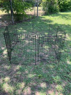 Portable (Foldable) 8-Panel Octagonal Wire Pen for Dogs and Cats - 30"' High × 24" Wide per Panel