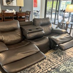 Leather Stadium Seating Couch 