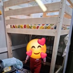 Toddler Bunk Bed On Top Only White 