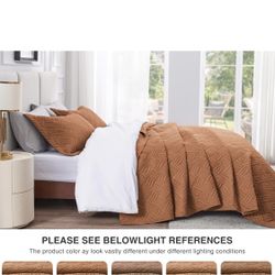 King Size Autumn Color 3pc Bedding 