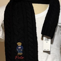 Polo Ralph Lauren Bear Scarf New With Tags 
