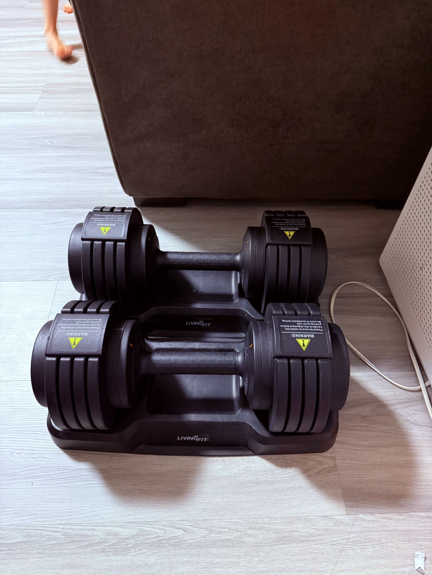 dumbbell, 55lbs each