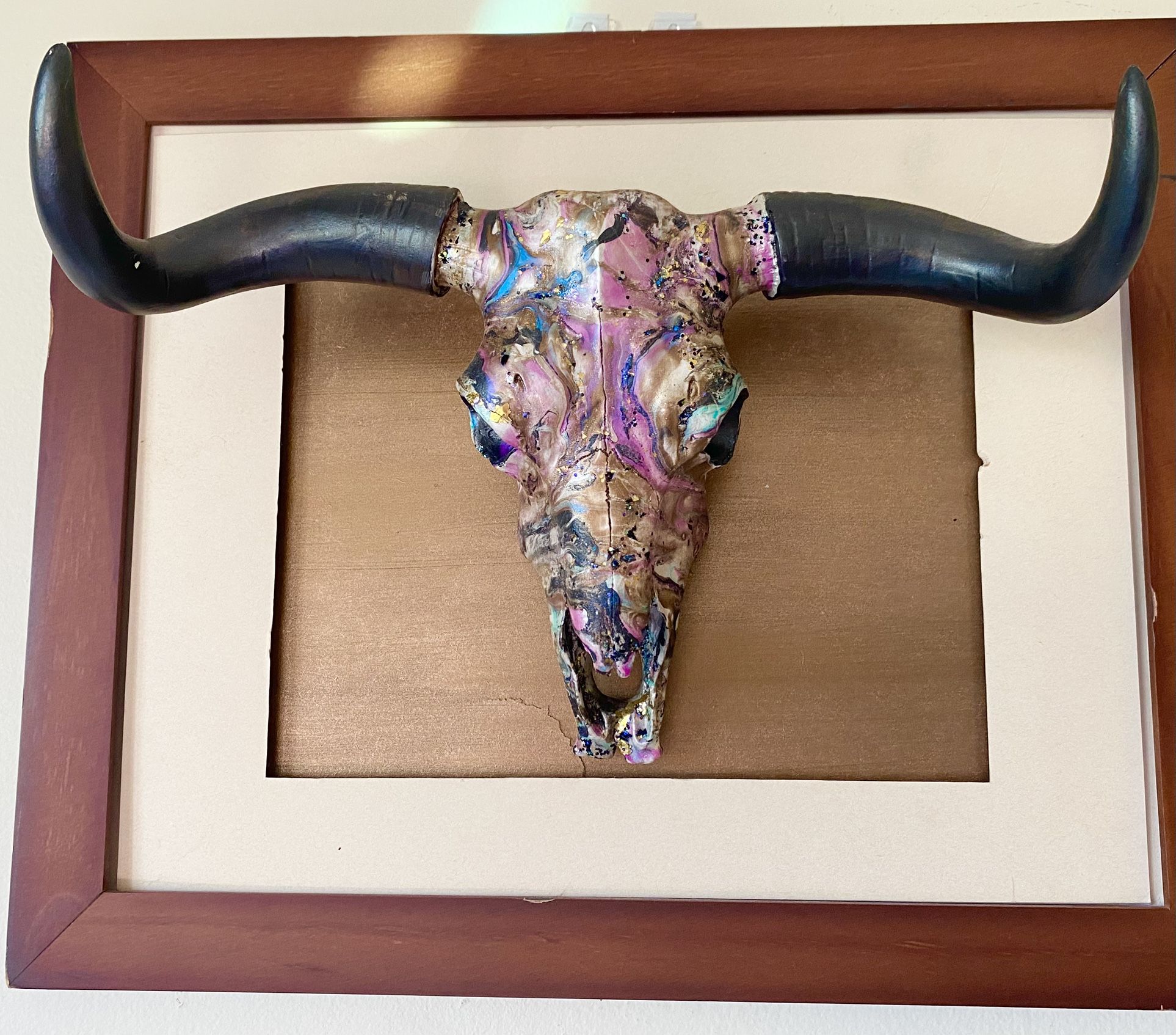 Custom Acrylic Bull On Frame