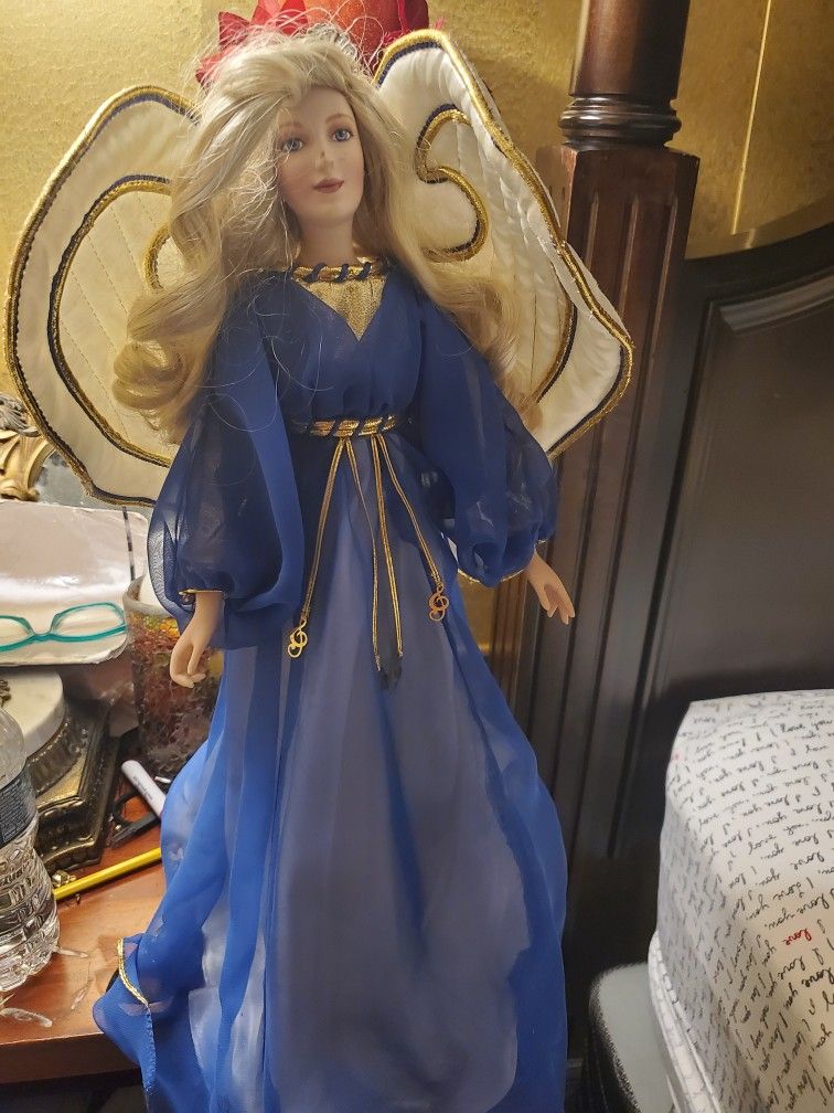Porcelain Angel Doll By Franklin Mint