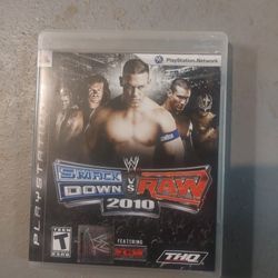 Ps3 Game Smackdown Vs Raw 2010 With Box And Manual 15 Dollars Firm 