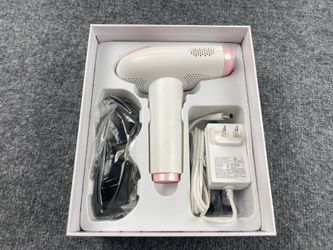 White and rose gold IPL hair removal device with an ice-cooling system *TESTED & WORKS *