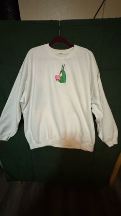 Plankton Graphic Crewneck Sweatshirt White