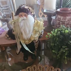 Small Santa with Cheetah print