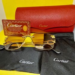 Cartier Square Sunglasses Gold Frame