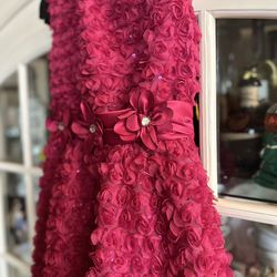 Beautiful Red Flowers Dress $8