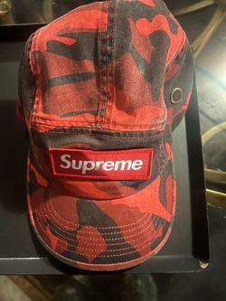 Supreme Red Camo Camp Cap