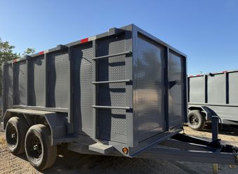 New 8x4x12 Scissor Lift Hydraulic Utility Dump Trailer 💎