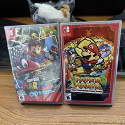 NEW SEALED Super Mario Odyssey + Paper Mario The Thousand Year Door For Nintendo Switch