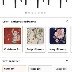 Christmas Dining Room Chair Covers Set of 6,  New