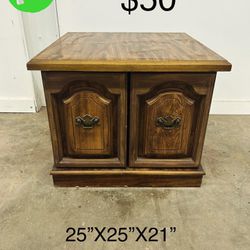 Solid Wood Cabinet, Side Or End Table