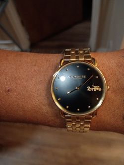 Coach gold watch