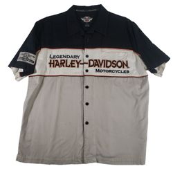 Vintage Genuine Harely Davidson Button Up Men's X-Large