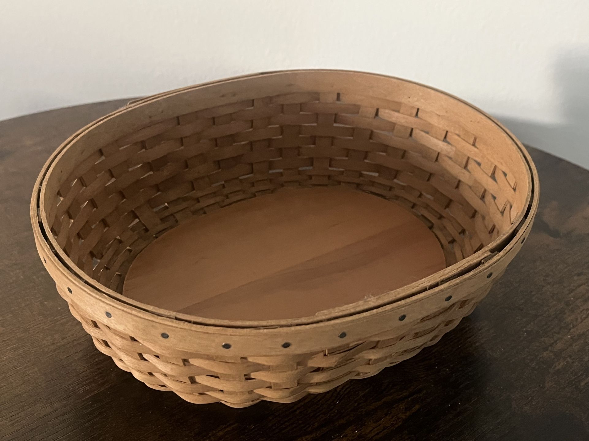 Longaberger Casserole Basket With Wood Bottom