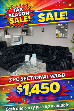 3 PC sectional with usb $1,450